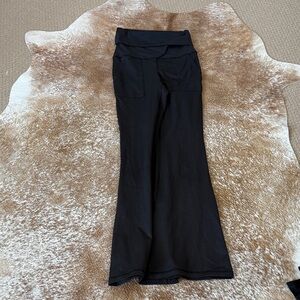 Aerie fold over leggings Stylish Black Flared Bottoms